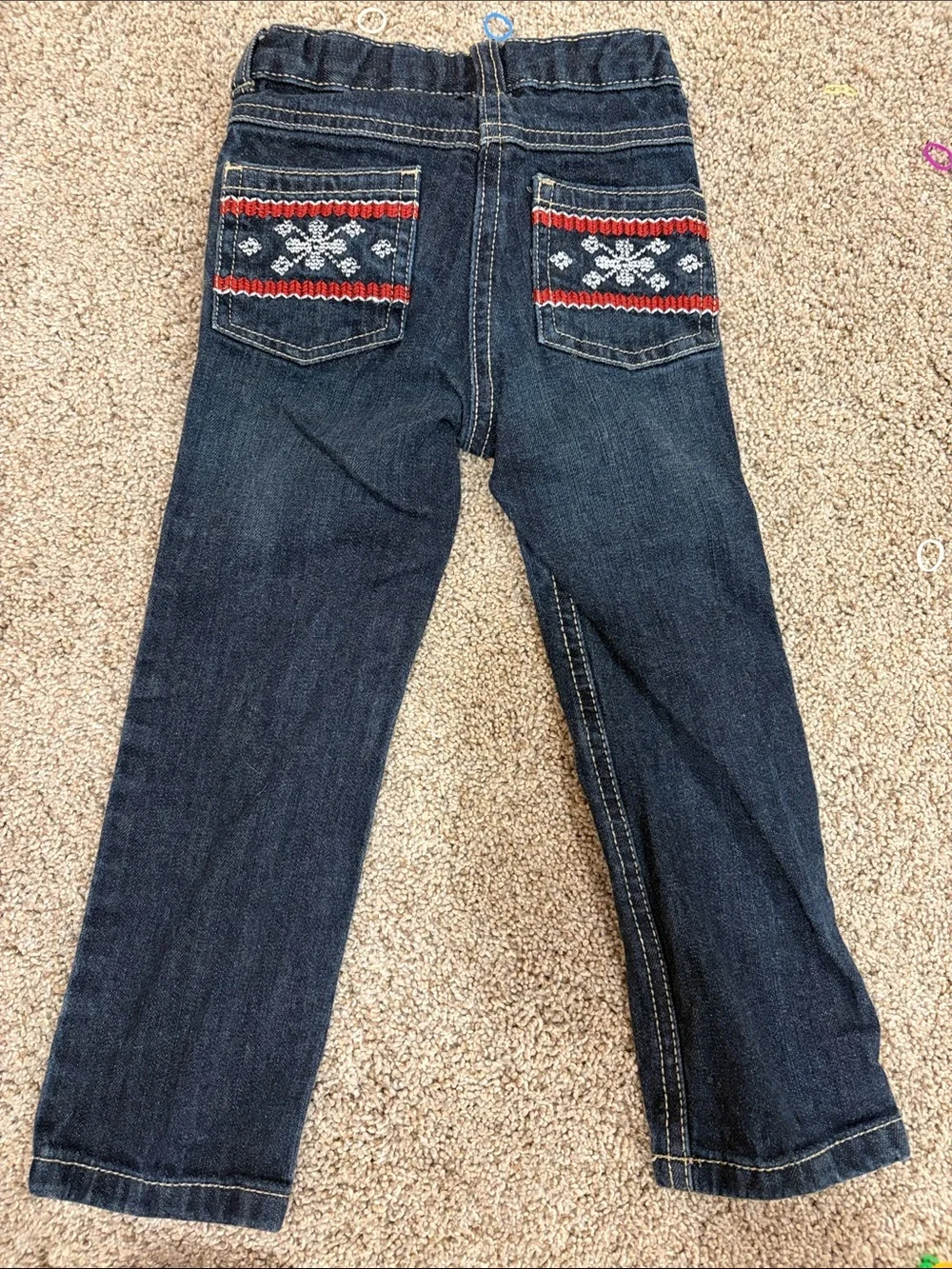Crazy 8 Dark Blue Girls' Skinny Jeans with Contrast Stitching